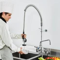 VEVOR Wall-Mounted Brass Kitchen Faucet, 36