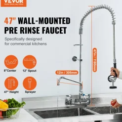 VEVOR Wall-Mounted Kitchen Faucet, 47