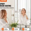 VEVOR Wall Mounted Makeup Mirror, 0.15" Thick, 30" x 55" Mirror with Aluminium Alloy Frame & Explosion-Proof Film, Scratch-Resistant Mirror with Z-Shaped Bracket, Fit for Bathroom/Bedroom/Living Room