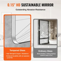 VEVOR Wall Mounted Makeup Mirror, 0.15