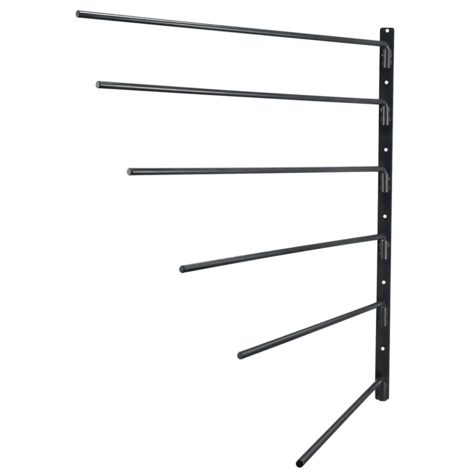 VEVOR Wall Mounted Saddle Rack, 30.9 x 29.9 x 5.5 in, Swing Out Saddle Holder, Six Tiers Horse Saddle Stand, Space Saving Horse Pad and Blanket Rack for Tack Room Organization Trailer Accessories