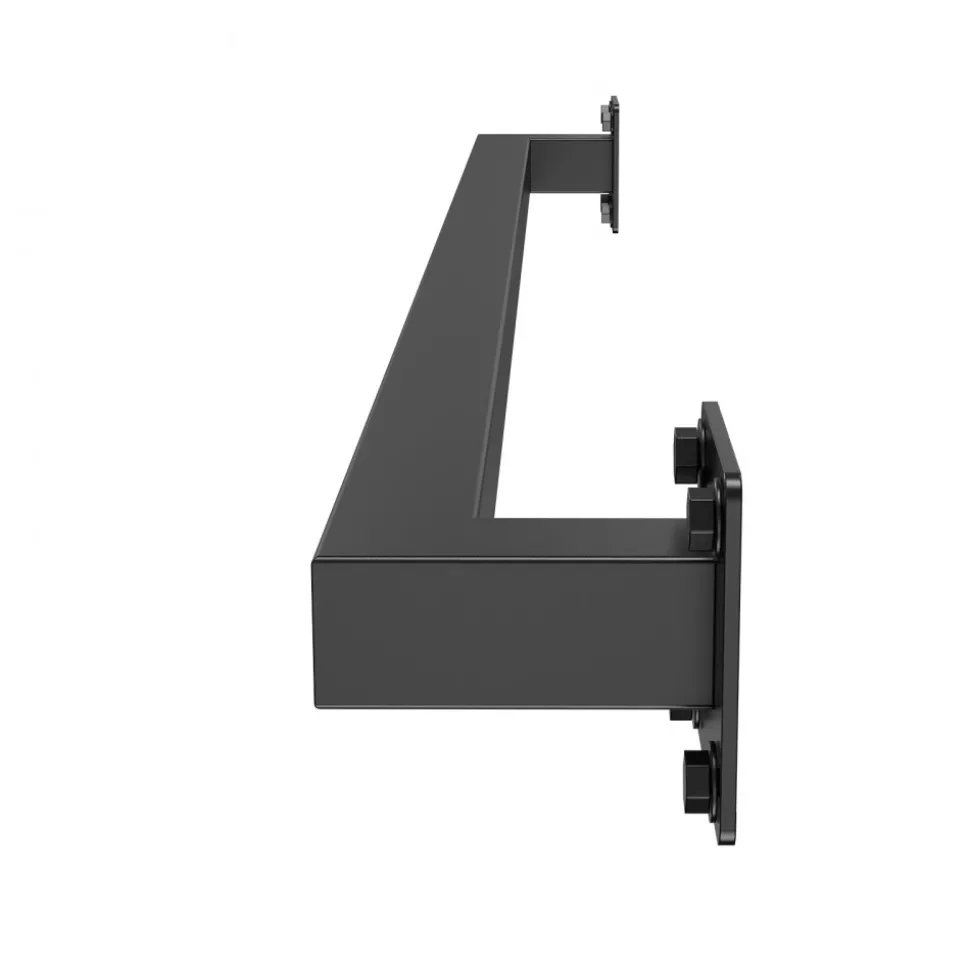 VEVOR Wall Mounted Stair Handrail, 3ft Black Iron Staircase Handrail Indoor, 250lbs Load Capacity, Industrial Railing Hand Rail for Steps, Square Tube for Loft Porch Deck, 2 Sections