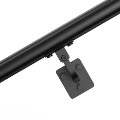 VEVOR Wall Mounted Stair Handrail, 6ft Pipe Staircase Handrail, Black Galvanized Aluminum, 1.26 inch Pipe Diameter, Indoor&Outdoor Staircase Railing,Industrial Hand Rail for Steps,Security Baluster