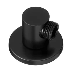 VEVOR Wall Mounted Supply Elbow, Wall Supply Elbow with O-Ring Flange, Tapered 1/2" NPT Female Inlet, Solid Brass Wall Union, Round Walls Union Water Supplying, Matte Black Finish, 1/2" IPS