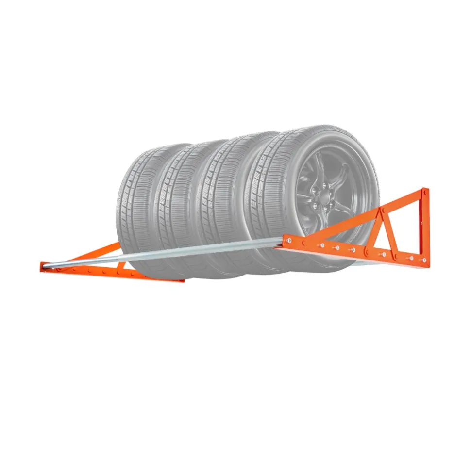 VEVOR Wall Mounted Tire Rack, 31" - 56" Adjustable Tire Rack, Q235 Heavy-Duty Steel Tire Storage Rack for R14-R20 inch Standard Tires, Max 400lbs Load Capacity, Ideal for Garage Workshop Repair Shop