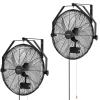 VEVOR Wall Mount Fan, 20 in Wall Mounted Hanging Fan with Oscillating & Mist, Remote, IP44-rated, 3-Speed, 18h Timer, Temperature Control, Powerful for Industry, Commercial, Garage, Workshop, Gym