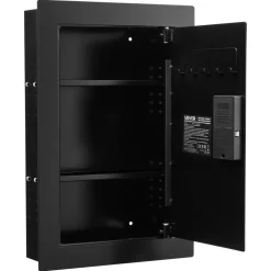VEVOR Wall Safe, 3-Tier Hidden Wall Safe with Fingerprint, Password, Key & Turning Knob, Q235 Cold-Rolled Steel In-Wall Box with Adjustable Shelves & Key Holders for Money, Jewelry, Passport, Document