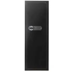 VEVOR Wall Safe, 4-Tier Hidden Wall Mounted Gun Safe with Password & Key, Q235 Cold-Rolled Steel In-Wall Box with LED Lighting, 3 Adjustable Shelves & Key Holders for Money, Jewelry, Passport, Black
