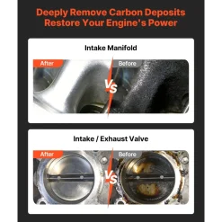 VEVOR Walnut Blaster Kit for Carbon Cleaning, 1200W Sand Blaster with Built-in Vacuum, Extension Nozzle Sandblaster Gun, and 5.5lbs Walnut Shell for Engine Intake Valve Cleaning - 30L