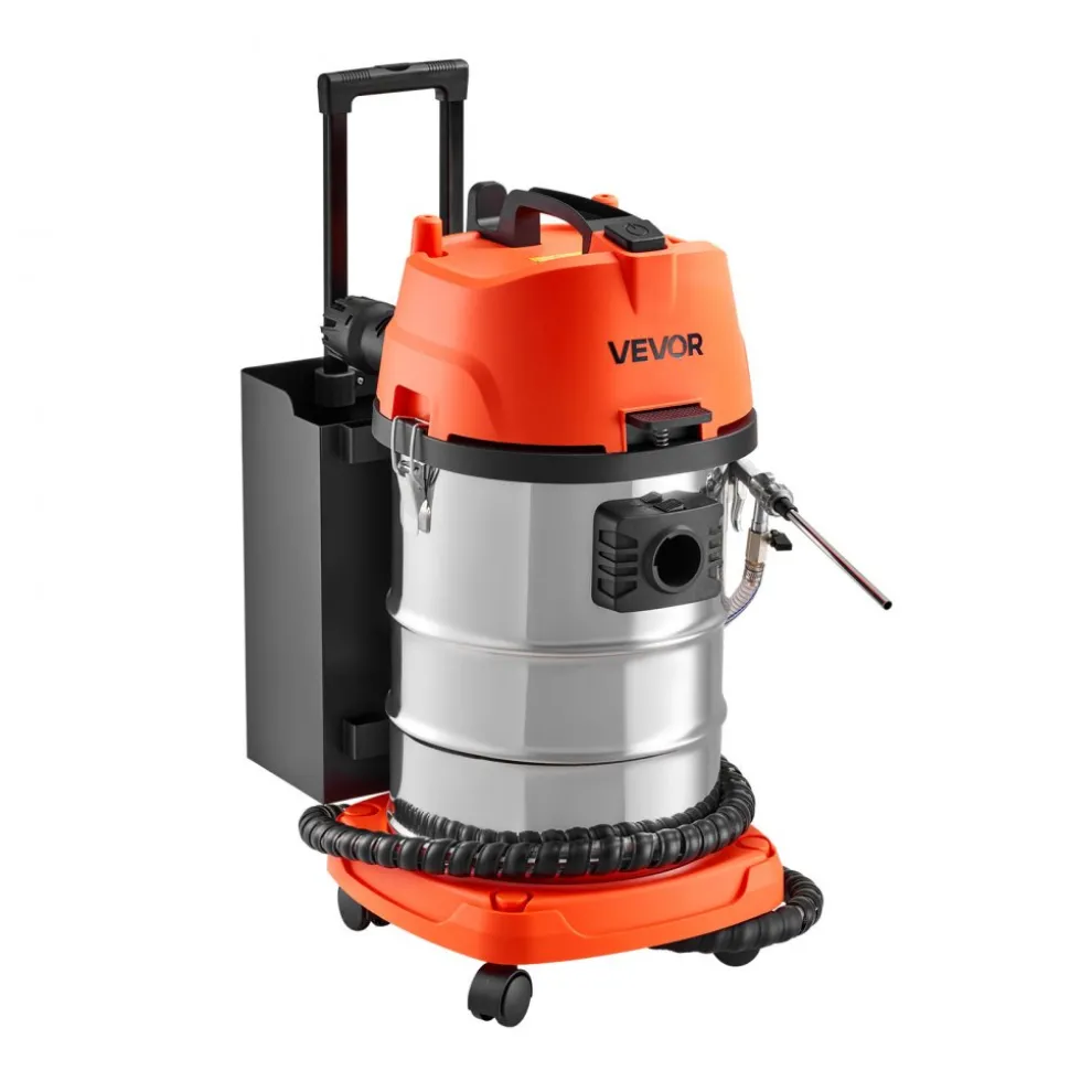 VEVOR Walnut Blaster Kit for Carbon Cleaning, 1200W Sand Blaster with Built-in Vacuum, Extension Nozzle Sandblaster Gun, and 5.5lbs Walnut Shell for Engine Intake Valve Cleaning - 30L