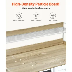 VEVOR Washer Dryer Countertop with 2-Tier Shelf, 54