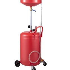 VEVOR Waste Oil Drain Tank 20 Gallon Portable Oil Drain Air Operated Drainer Oil Change, Oil Drain Container, Fluid Fuel Transfer Drainage Adjustable Funnel Height, with Pressure Regulating Valve