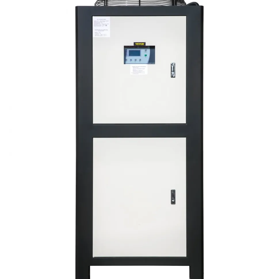 VEVOR Water Chiller 15Ton, Capacity Industrial Chiller 15Hp, Air-Cooled Water Chiller, Finned Condenser, with Micro-Computer Control, Stainless Steel Water Tank Chiller Machine for Cooling Water