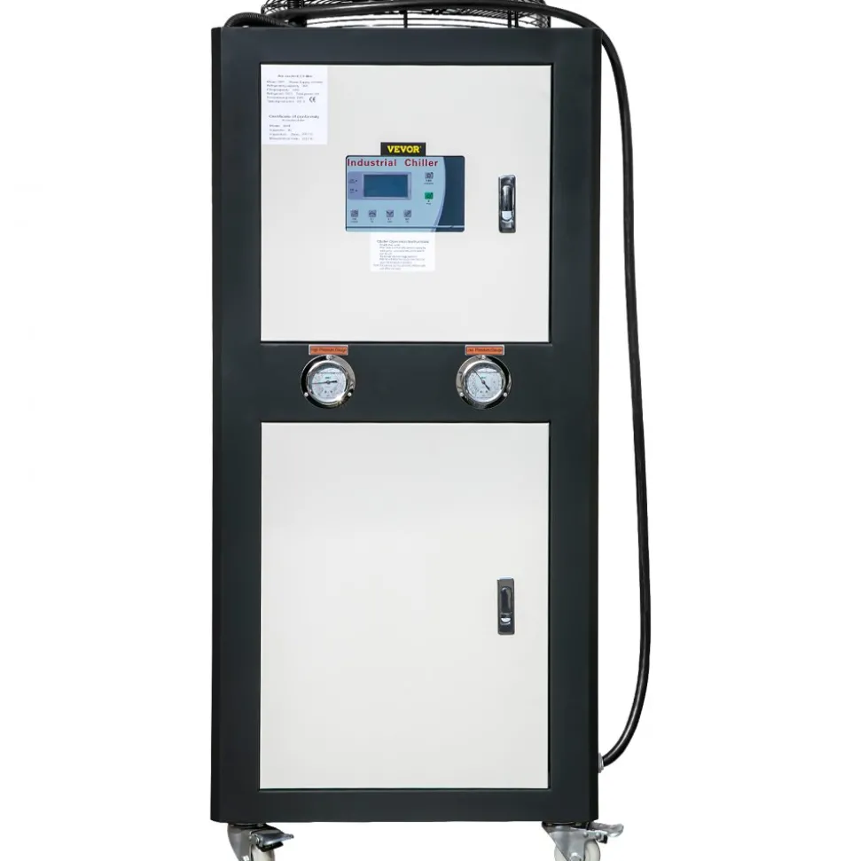 VEVOR Water Chiller 6Ton Capacity, Industrial Chiller 6Hp, Air-Cooled Water Chiller, Finned Condenser, with Micro-Computer Control, Stainless Steel Water Tank Chiller Machine for Cooling Water