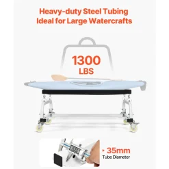 VEVOR Watercraft PWC Dolly, 1300 lbs Load Capacity, Jet Ski Stand PWC Cart for Moving Watercraft, Adjustable Bunks with 4 Casters & 2 Brakes, Heavy-Duty Jet Ski Cart for Kayaks, Jet Skis, Speedboats