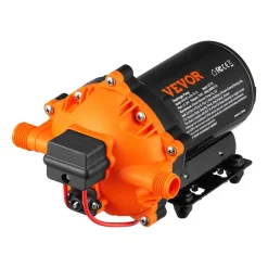 VEVOR Water Diaphragm Pump, 12V DC, 5.5 GPM Flow, 70 PSI Rated Pressure (40-100 PSI Adjustable), 1/2