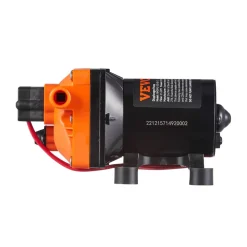 VEVOR Water Diaphragm Pump, 12V DC, 3.5 GPM Flow, 55 PSI Rated Pressure (40-80 PSI Adjustable), 1/2