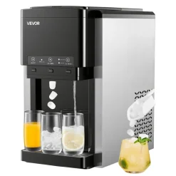 VEVOR Water Dispenser with Ice Maker, 3-in-1 Countertop Water Dispenser, 35 LBS/24H, 12 Cubes/7 Min Fast Ice Making with 4 LBS Storage, Bullet/Crushed Ices & Cold-Water, for Home, Kitchen, Party