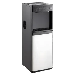 VEVOR Water Dispenser with Ice Maker, 3-in-1 Floor-Standing Water Dispenser, 33 LBS/24H, 9 Cubes/7 Min Fast Ice Making with 1.3 LBS Storage, Bullet Ice-Cubes & Cold-Water, for Home, Kitchen, Party