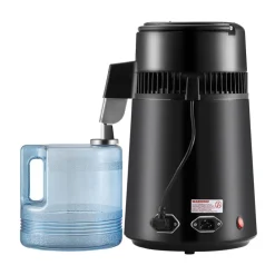 VEVOR Water Distiller, 4L 1.1 Gallon Pure Water Purifier Filter For Home Table Countertop, 750W Distilled Maker with Glass Pot, Stainless Steel Interior Drinking Machine to Make Clean Waters, Grey