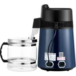 VEVOR Water Distiller, 6L 1.6 Gallon Larger Pure Water Purifier Filter For Home Table Countertop, 900W Plastic Distilled Maker, Stainless Steel Interior Drinking Machine to Make Clean Waters, White