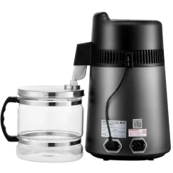 VEVOR Water Distiller, 6L 1.6 Gallon Larger Pure Water Purifier Filter For Home Table Countertop, 900W Glass Pot Distilled Maker, Stainless Steel Interior Drinking Machine to Make Clean Waters