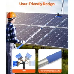 VEVOR Water Fed Pole Kit, 30FT Solar Panel Cleaning Pole with Extendable Handle, 180° Rotatable Brush Head & 65.6FT Hose, Household & Outdoor Window Cleaner Tool for Caravan Solar Panel Deck