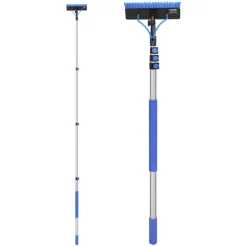 VEVOR Water Fed Pole Kit, 36FT Solar Panel Cleaning Pole with Extendable Handle, 180° Rotatable Brush Head & 65.6FT Hose, Household & Outdoor Window Cleaner Tool for Caravan Solar Panel Deck