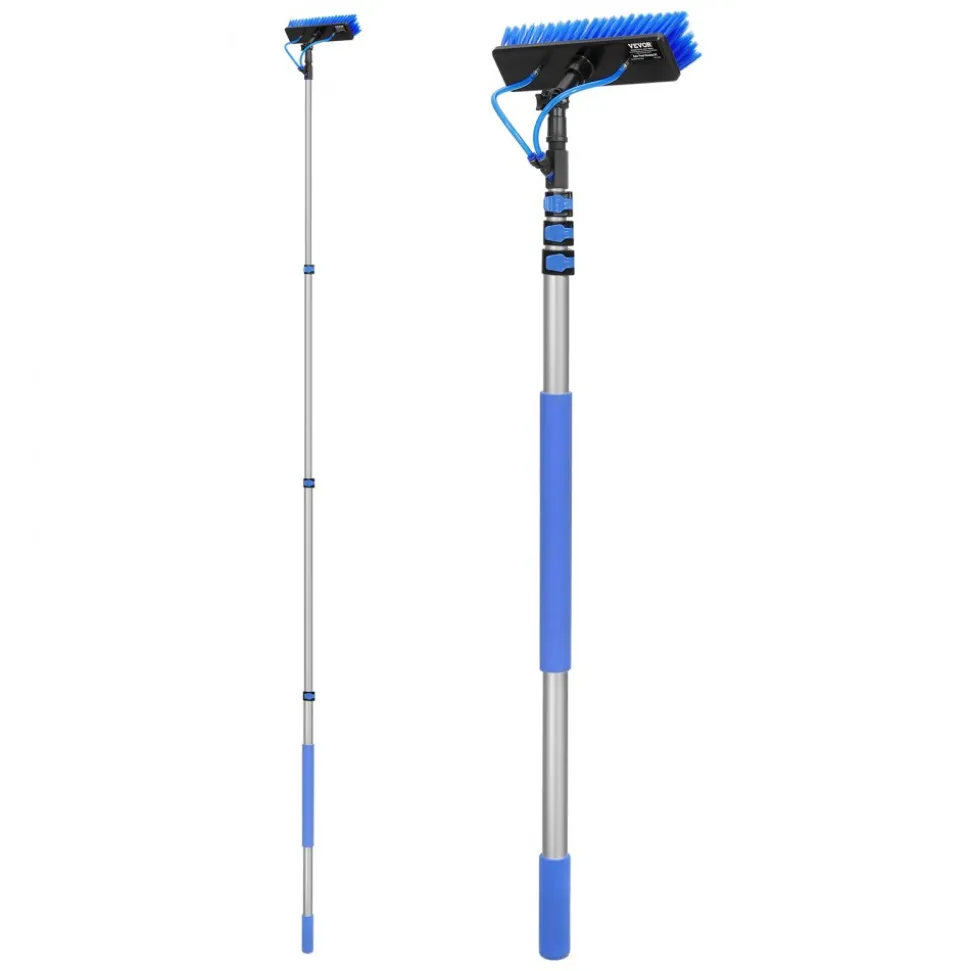 VEVOR Water Fed Pole Kit, 36FT Solar Panel Cleaning Pole with Extendable Handle, 180° Rotatable Brush Head & 65.6FT Hose, Household & Outdoor Window Cleaner Tool for Caravan Solar Panel Deck