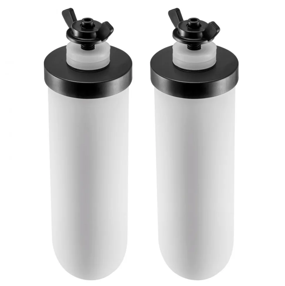 VEVOR Water Filters Replacement, Purification Elements, Ceramic Replacement Filters, Easy to Replace Water Filter, Gravity Water Filter System, Compatible with Most Brands, Pack of 2, White