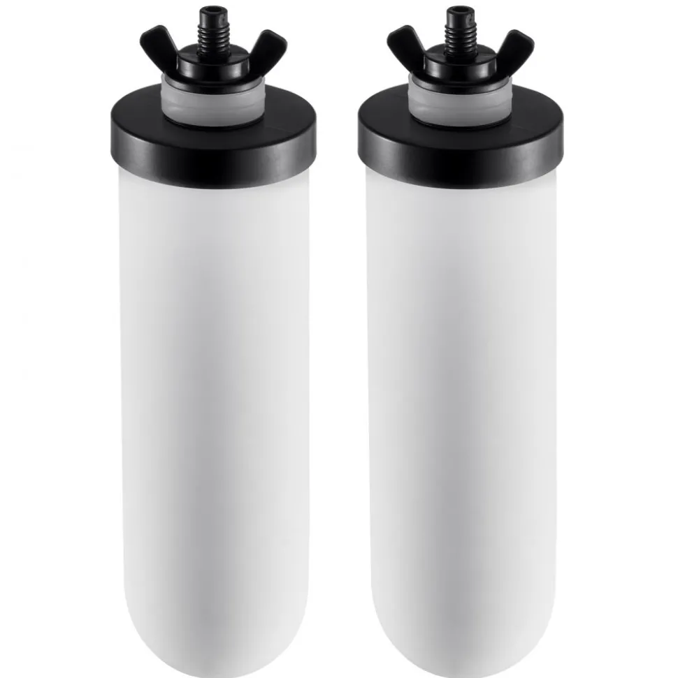 VEVOR Water Filters Replacement, Purification Elements, Ceramic Replacement Filters, Easy to Replace Water Filter, Gravity Water Filter System, Compatible with Most Brands, Pack of 2, White