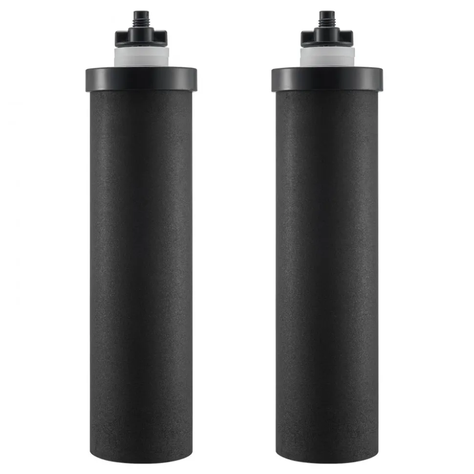 VEVOR Water Filters Replacement, Purification Elements, Activated Carbon Replacement Filters, Easy to Replace Water Filter, Gravity Water Filter System, Compatible with Most Brands, Pack of 2, Black