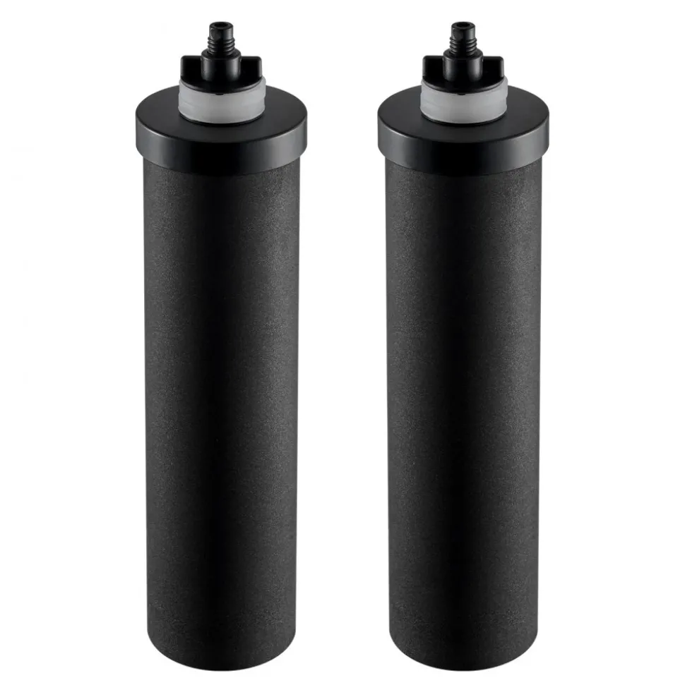 VEVOR Water Filters Replacement, Purification Elements, Activated Carbon Replacement Filters, Easy to Replace Water Filter, Gravity Water Filter System, Compatible with Most Brands, Pack of 2, Black