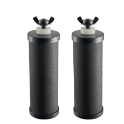 VEVOR Water Filters Replacement, Purification Elements, Activated Carbon Replacement Filters, Easy to Replace Water Filter, Gravity Water Filter System, Compatible with Most Brands, Pack of 2, Black