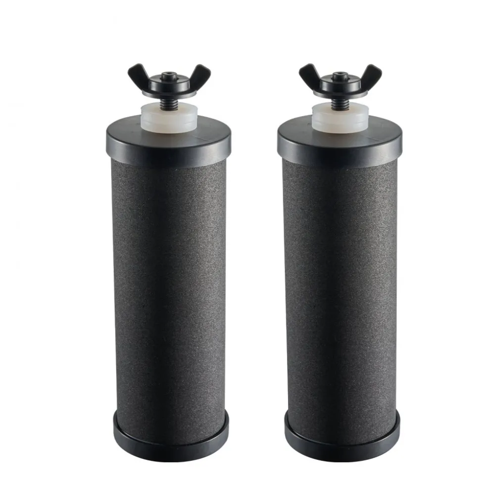 VEVOR Water Filters Replacement, Purification Elements, Activated Carbon Replacement Filters, Easy to Replace Water Filter, Gravity Water Filter System, Compatible with Most Brands, Pack of 2, Black