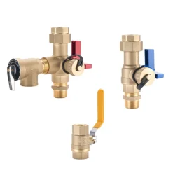 VEVOR Water Heater Kit, 3/4 Inch Cold & Hot Water Plumbing Repair Kit with 600 WOG Isolation Valves, Pressure Relief Valve, Ball Valve, Gas Hose, Compatible with Most Tankless Waters Heater Brands