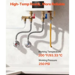 VEVOR Water Heater Kit, 18 Inch Length Water Heater Flex Connector, Waters Heaters Installation Kit with 1