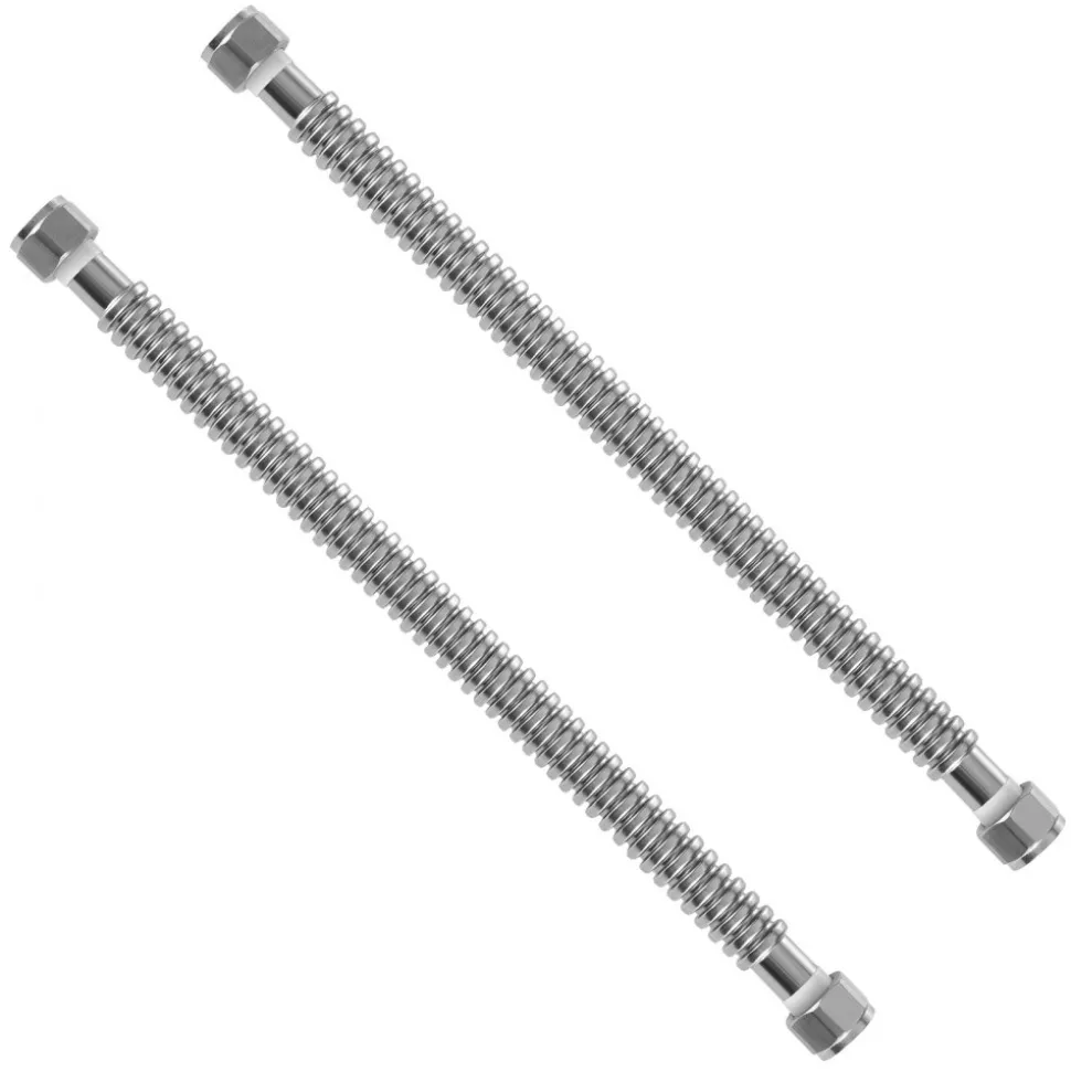VEVOR Water Heater Kit, 18 Inch Length Water Heater Flex Connector, Waters Heaters Installation Kit with 1" FIP x 1" FIP Inlet & Outlet Connection for Bathroom, Kitchen, Laundry Room, Boiler Room