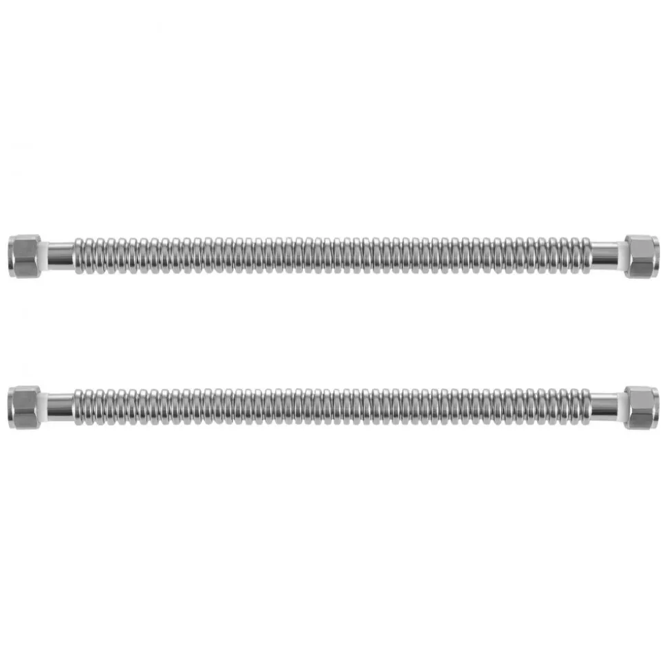 VEVOR Water Heater Kit, 18 Inch Length Water Heater Flex Connector, Waters Heaters Installation Kit with 1" FIP x 1" FIP Inlet & Outlet Connection for Bathroom, Kitchen, Laundry Room, Boiler Room