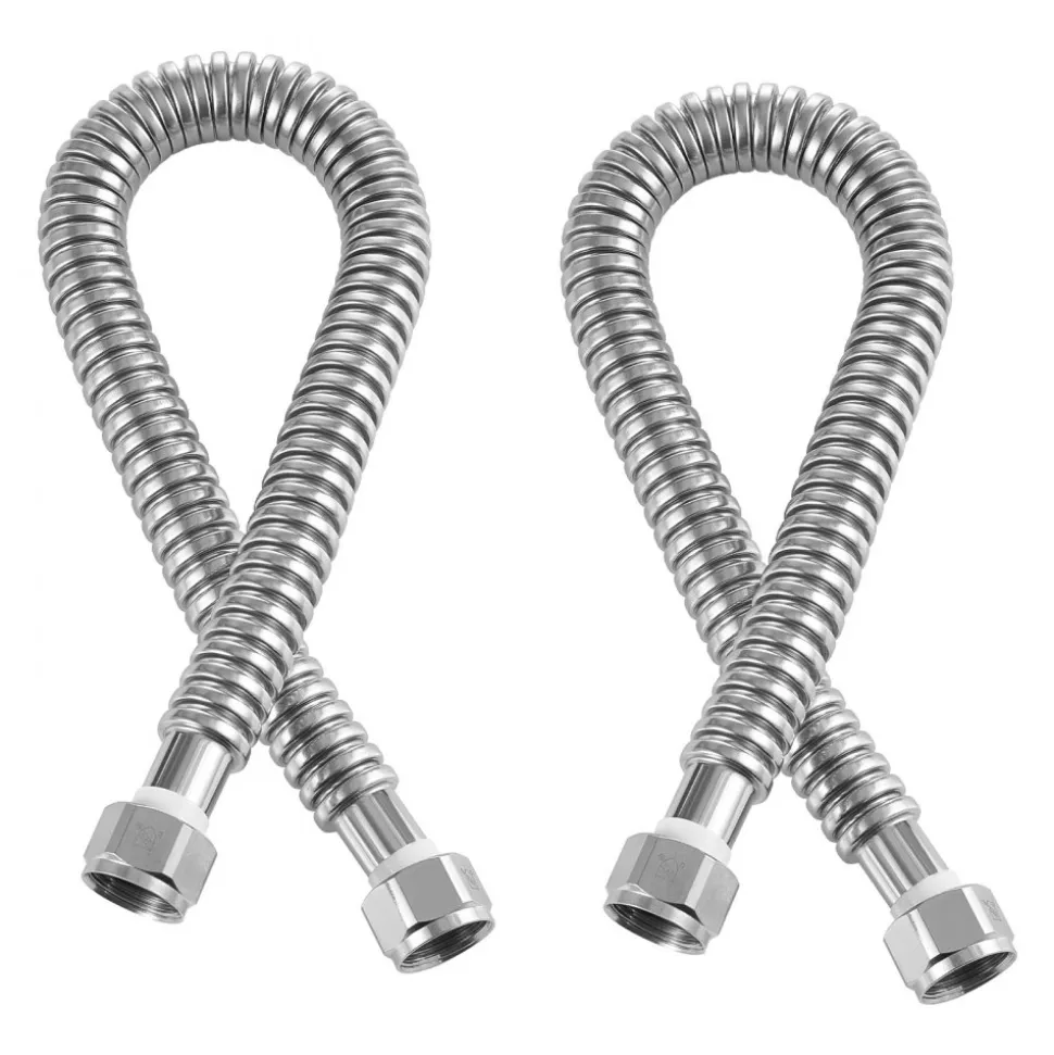 VEVOR Water Heater Kit, 24 Inch Length Water Heater Flex Connector, Waters Heaters Installation Kit with 1" FIP x 1" FIP Inlet & Outlet Connection for Bathroom, Kitchen, Laundry Room, Boiler Room