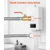 VEVOR Water Heater Kit, Push-Fit Valve Flexible Water Heater Connector with 3/4" FIP x 1/2" PTC Ball Valve, Stainless Steel Braided Waters Heaters Supply Line for Bathroom, Kitchen, Laundry Room