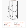 VEVOR Water Jug Holder, 4 Tiers 3 and 5 Gallon Water Bottle Holder for 3 Bottles, Heavy Duty Jug Rack Organizer with Storage Shelf, Detachable for Kitchen, Office, Living Room, Black and Brown