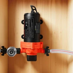VEVOR Water Pressure Pump, 110V AC 4 GPM, 3-Chamber On Demand Electric Diaphragm Water Transfer Pump, 45 PSI Max Pressure, Automatic Pressure Switch, for Home Kitchen Garden Irrigation Car Washing