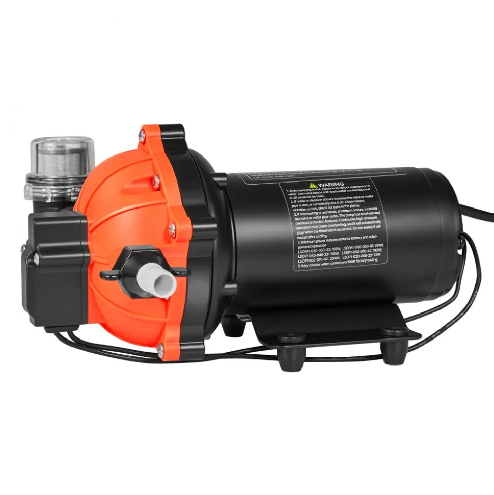 VEVOR Water Pressure Pump, 110V AC 5 GPM, 5-Chamber On Demand Electric Diaphragm Water Transfer Pump, 60 PSI Max Pressure, Automatic Pressure Switch, for Home Kitchen Garden Irrigation Car Washing