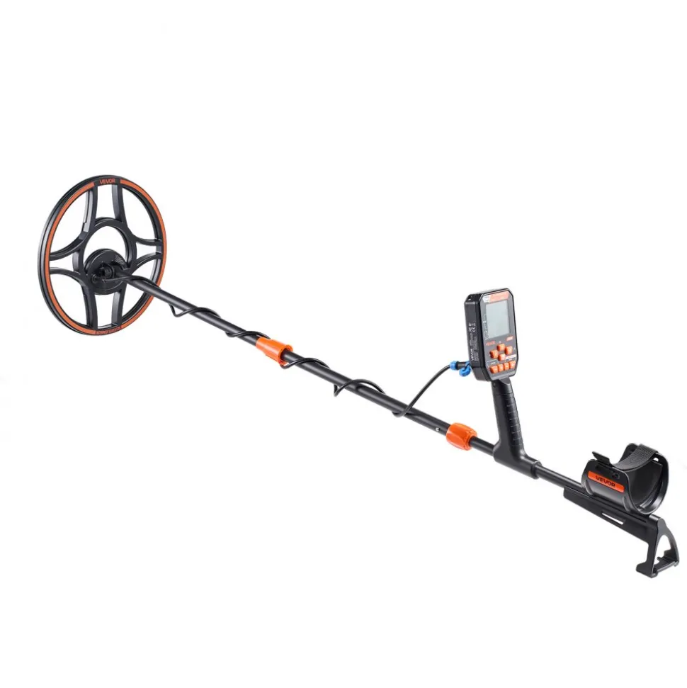 VEVOR Waterproof Metal Detector, 12", Professional High Accuracy Gold Detector for Adults, with Display, Wireless Headphones, 7 Modes, Adjustable Length, for Detecting Gold Treasure Hunting, IP68