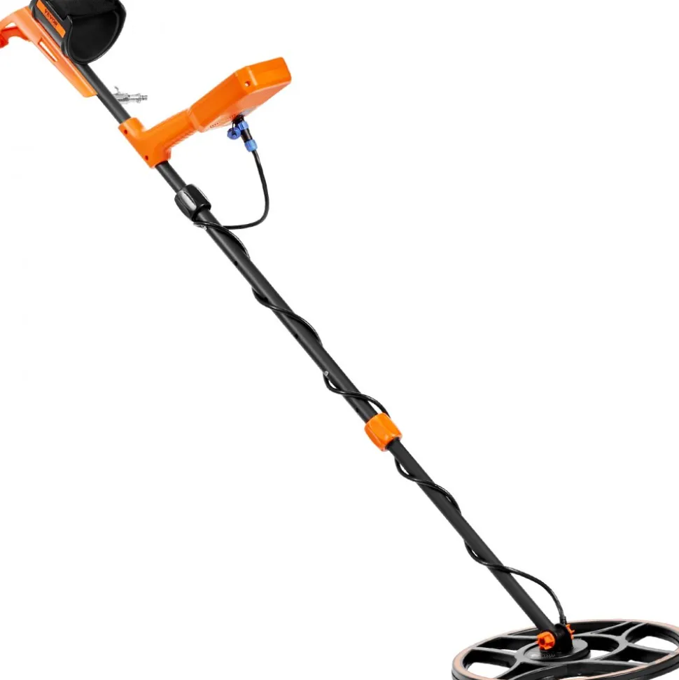 VEVOR Waterproof Metal Detector, 12" Coil, Professional Rechargeable Gold Detector, 39-50 in Adjustable with LCD 7 Modes Advanced DSP Chip Bluetooth Headset, IP68 for Detecting Gold Treasure Hunting