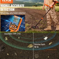 VEVOR Waterproof Metal Detector, 12