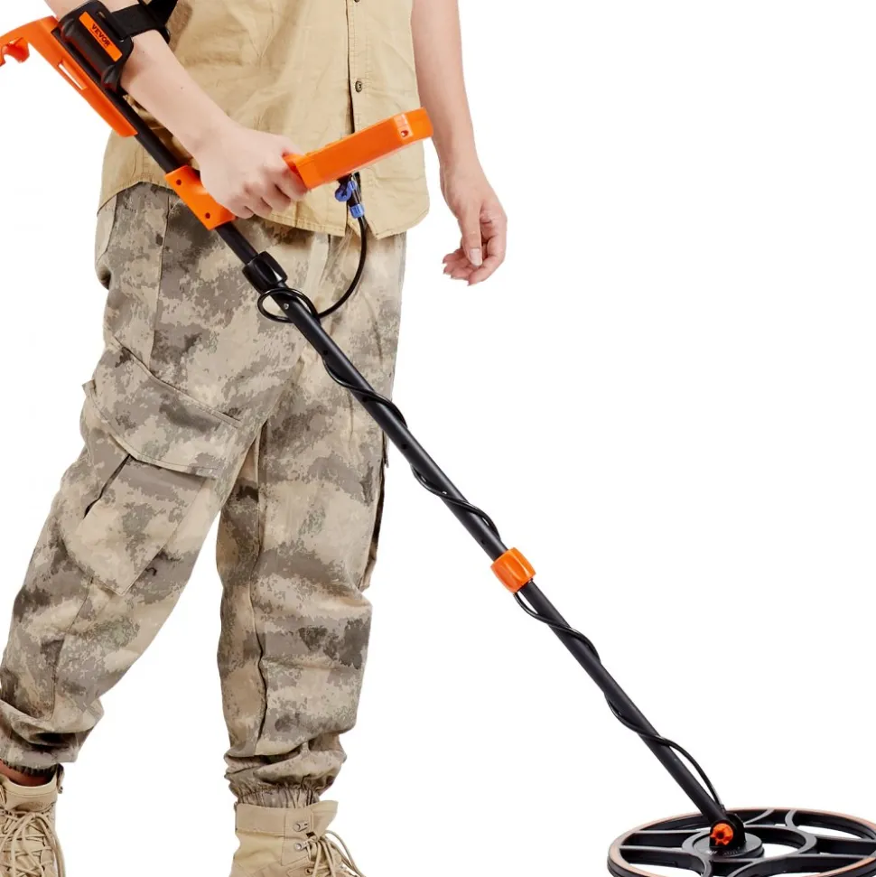 VEVOR Waterproof Metal Detector, 12" Coil, Professional Rechargeable Gold Detector, 39-50 in Adjustable with LCD 7 Modes Advanced DSP Chip Bluetooth Headset, IP68 for Detecting Gold Treasure Hunting