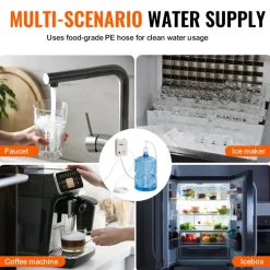 VEVOR Water Pump System for 5 Gallon Bottles, Automatic Electric Dispenser, Single Inlet, Suitable for Coffee/Tea Appliances, Fridges, Ice Machines
