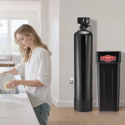 VEVOR Water Softener, 32,000 Grains Whole House Water Softener System, with Automatic Digital Control Head, Bypass Valve, Reduce Hardness and Minerals, Improve Water Quality, for 1-2 Bathrooms